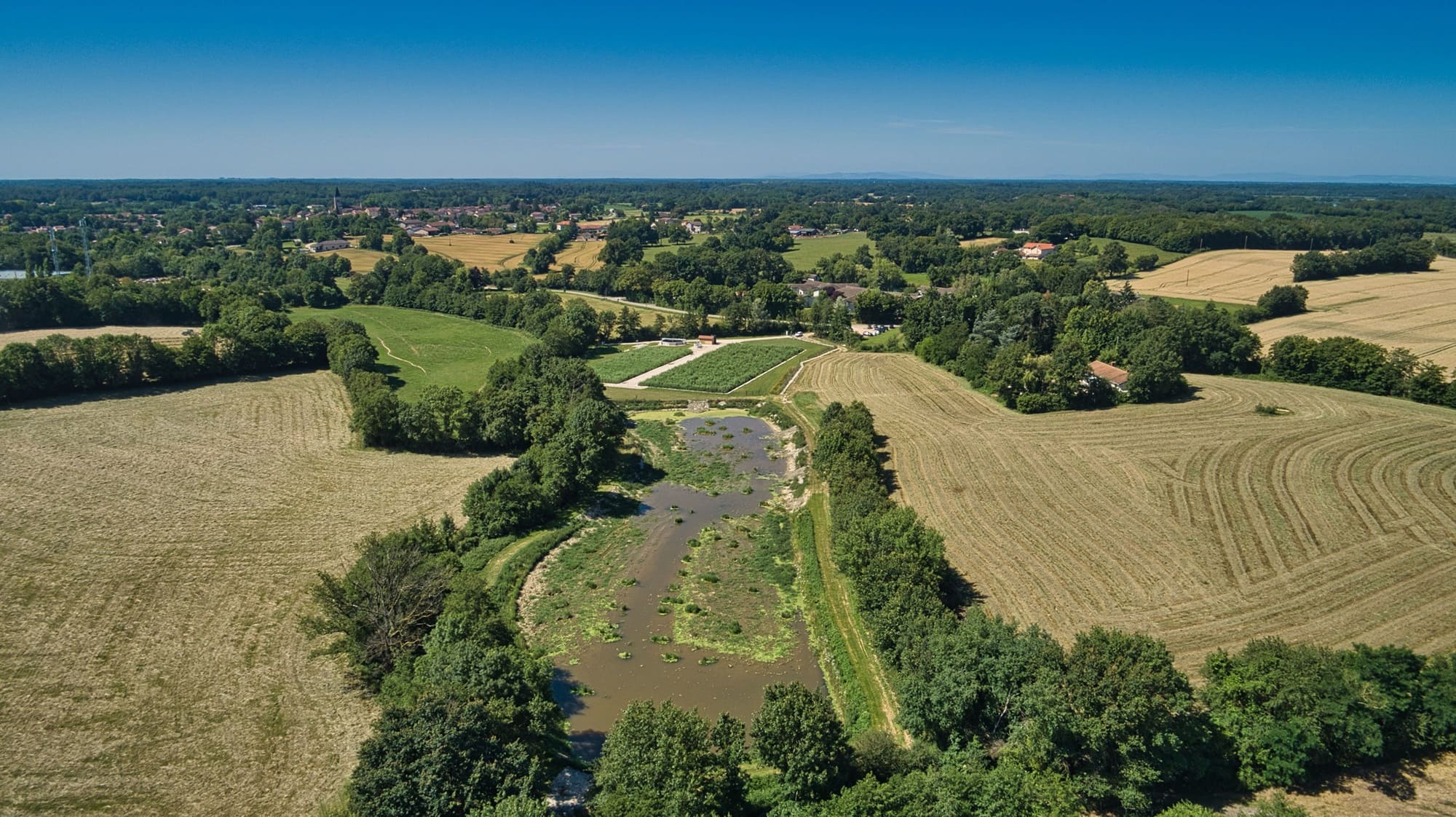 Ancien lagunage d'assainissement requalifié à Saint-Paul-De-Varax