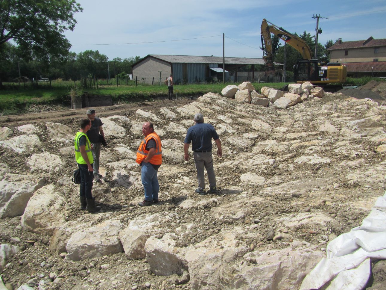 Implantation de la rampe en enrochement (juin 2019)